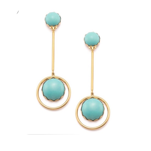 Tory Burch Jewelry - Tori Burch Earrings Stone Statement Gift Box Blue